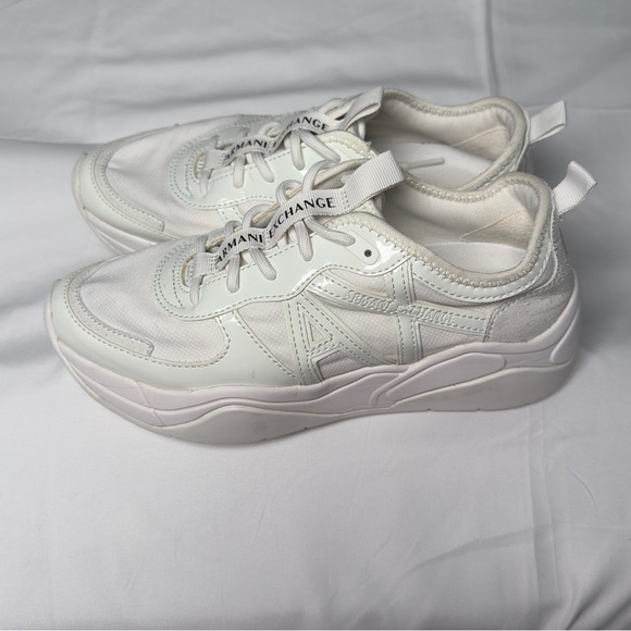 Armani Exchange White Chunky Sneakers - Picture 6 of 10